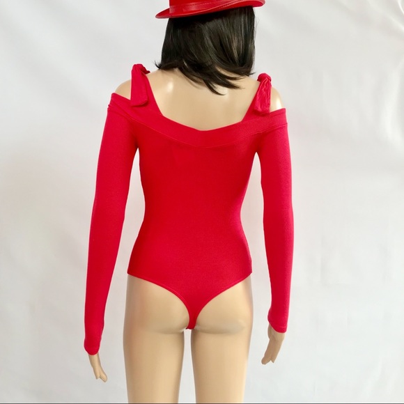 🔥NWT Express Vibrant Red Leotard / Bodysuit - Picture 7 of 8